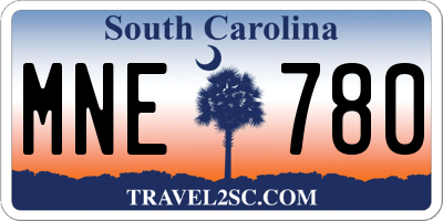 SC license plate MNE780