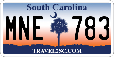 SC license plate MNE783