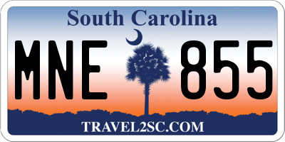 SC license plate MNE855