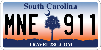 SC license plate MNE911