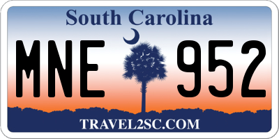 SC license plate MNE952