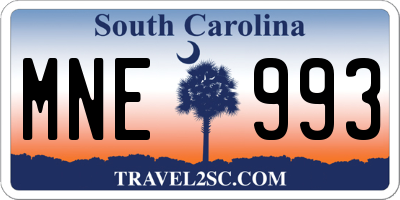 SC license plate MNE993