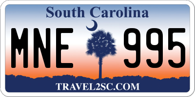 SC license plate MNE995