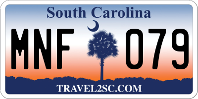 SC license plate MNF079