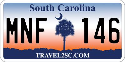 SC license plate MNF146