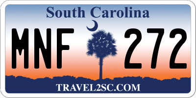 SC license plate MNF272