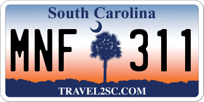 SC license plate MNF311