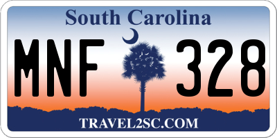 SC license plate MNF328