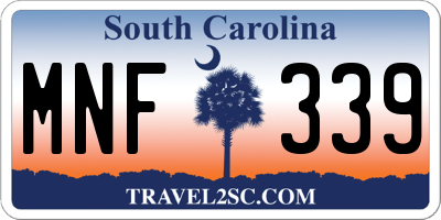 SC license plate MNF339
