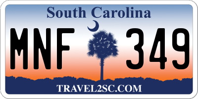 SC license plate MNF349