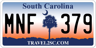 SC license plate MNF379