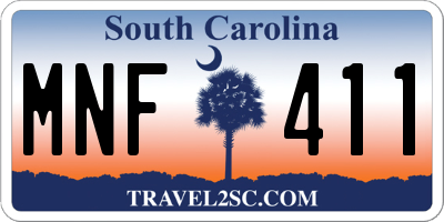 SC license plate MNF411