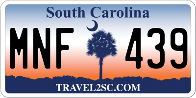 SC license plate MNF439