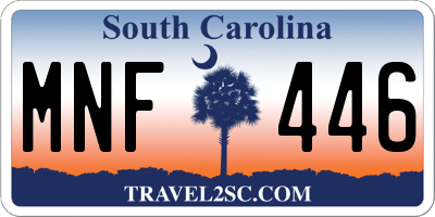 SC license plate MNF446
