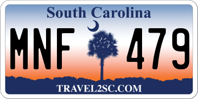 SC license plate MNF479