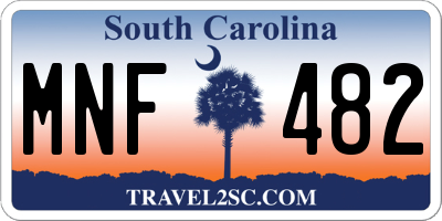 SC license plate MNF482