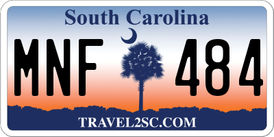 SC license plate MNF484