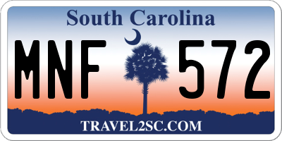 SC license plate MNF572