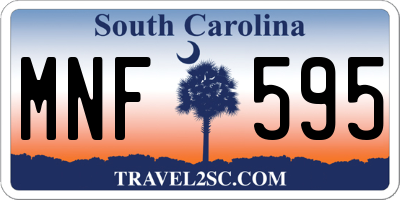 SC license plate MNF595