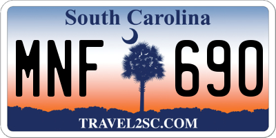 SC license plate MNF690