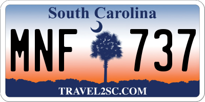 SC license plate MNF737