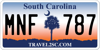 SC license plate MNF787