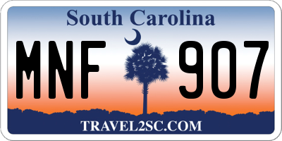 SC license plate MNF907