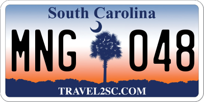 SC license plate MNG048