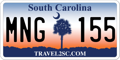 SC license plate MNG155