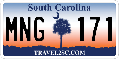 SC license plate MNG171