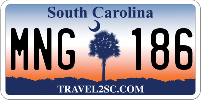 SC license plate MNG186