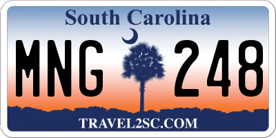 SC license plate MNG248
