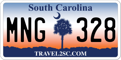 SC license plate MNG328
