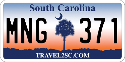 SC license plate MNG371