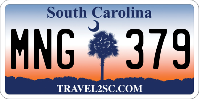 SC license plate MNG379