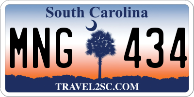 SC license plate MNG434
