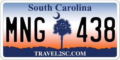SC license plate MNG438
