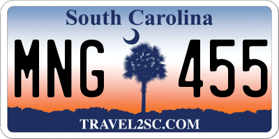 SC license plate MNG455