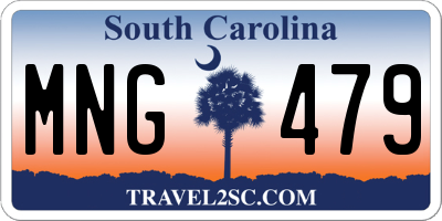 SC license plate MNG479
