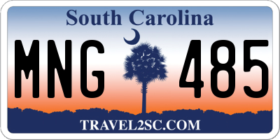 SC license plate MNG485