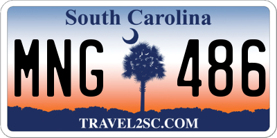SC license plate MNG486