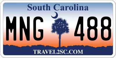 SC license plate MNG488