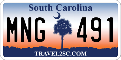 SC license plate MNG491