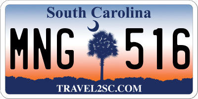 SC license plate MNG516