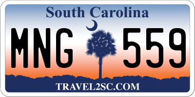 SC license plate MNG559