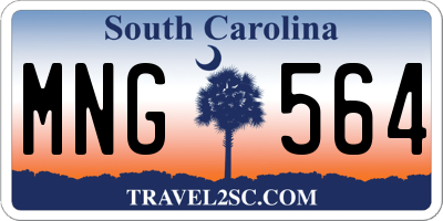SC license plate MNG564