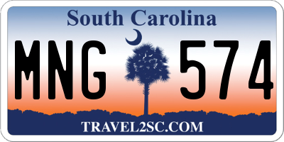 SC license plate MNG574