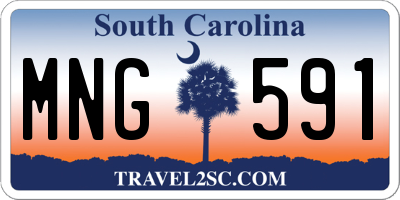 SC license plate MNG591