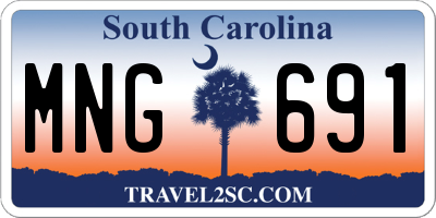 SC license plate MNG691