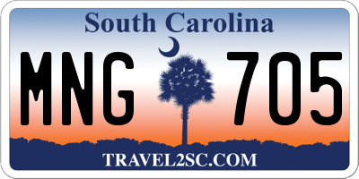 SC license plate MNG705